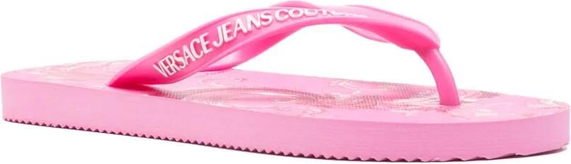 Versace Jeans Couture Teenslippers met bloemenprint Roze - Foto 4