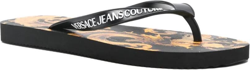 Versace Jeans Couture Teenslippers met logodetail Zwart - Foto 4