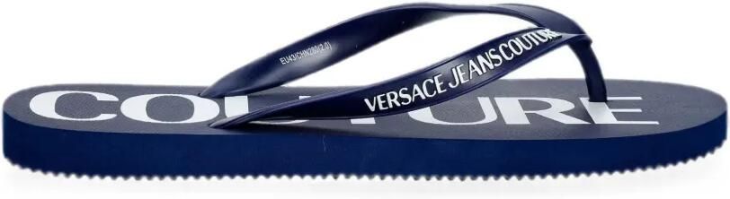 Versace Jeans Couture Teenslippers met logoprint Blauw