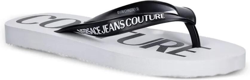 Versace Jeans Couture Teenslippers met logoprint Zwart - Foto 5