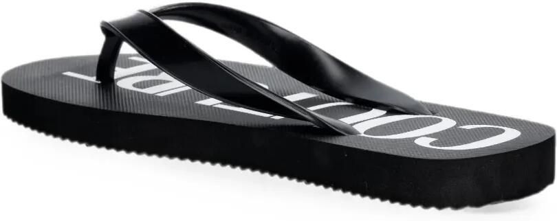 Versace Jeans Couture Teenslippers met logoprint Zwart - Foto 4