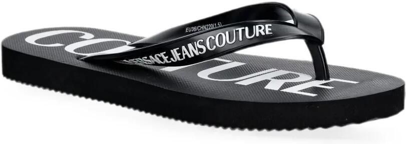 Versace Jeans Couture Teenslippers met logoprint Zwart - Foto 5