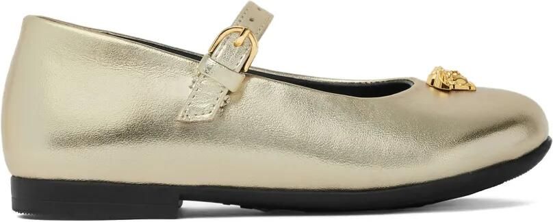 Versace Kids Ballerina's met metallic-effect Goud