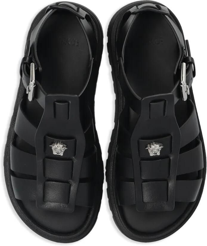 Versace Kids Gekooide sandalen met Medusa-plakkaat Zwart - Foto 2