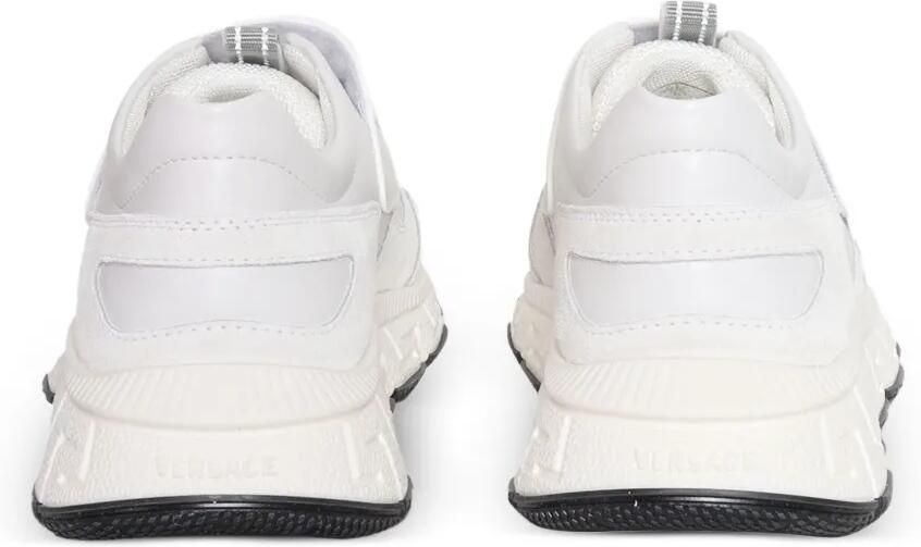 Versace Kids Leren sneakers met bandje Wit - Foto 2
