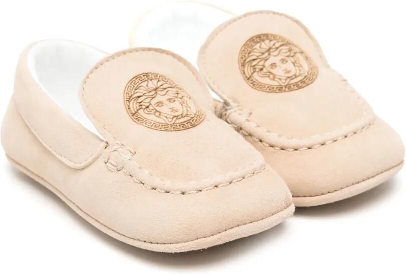Versace Kids Medusa Head babyschoentjes Beige