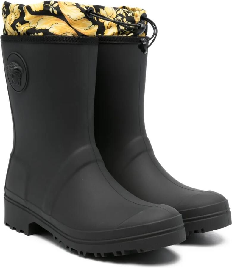 Versace Kids Regenlaarzen met barokprint Zwart