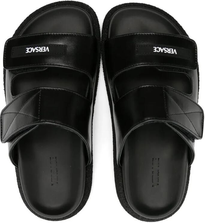 Versace Kids Slippers met logopatch Zwart - Foto 2