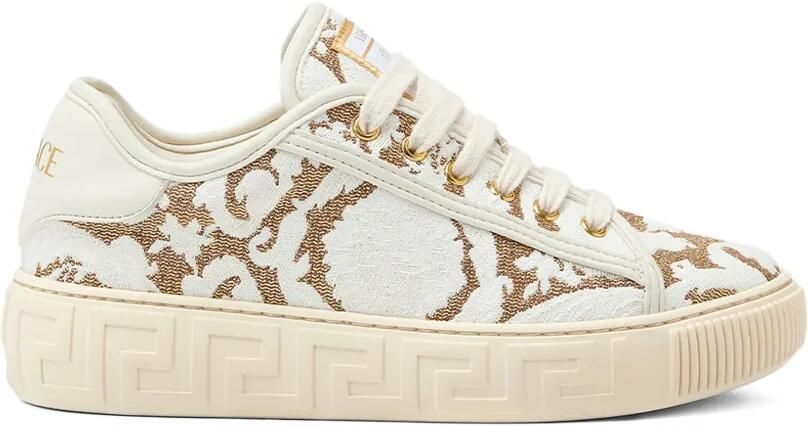 Versace Kids Sneakers met Barocco-print Wit