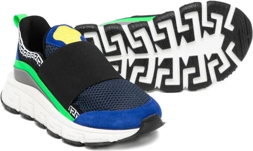 Versace Kids Sneakers met colourblocking Zwart - Foto 3
