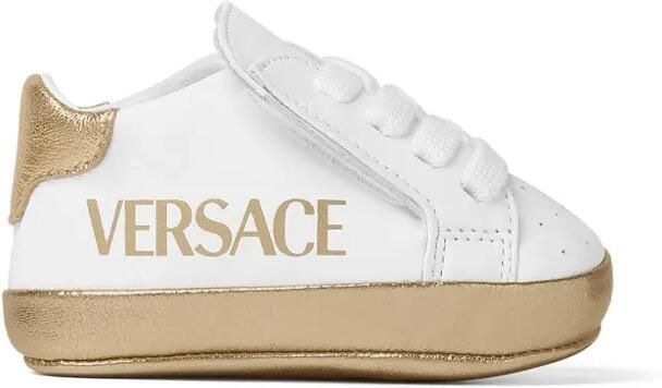 Versace Kids Sneakers met logoprint Wit