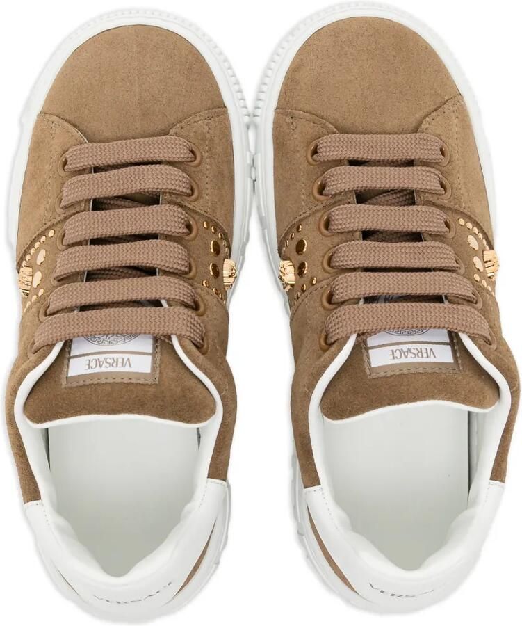 Versace Kids Sneakers met studs Bruin - Foto 2