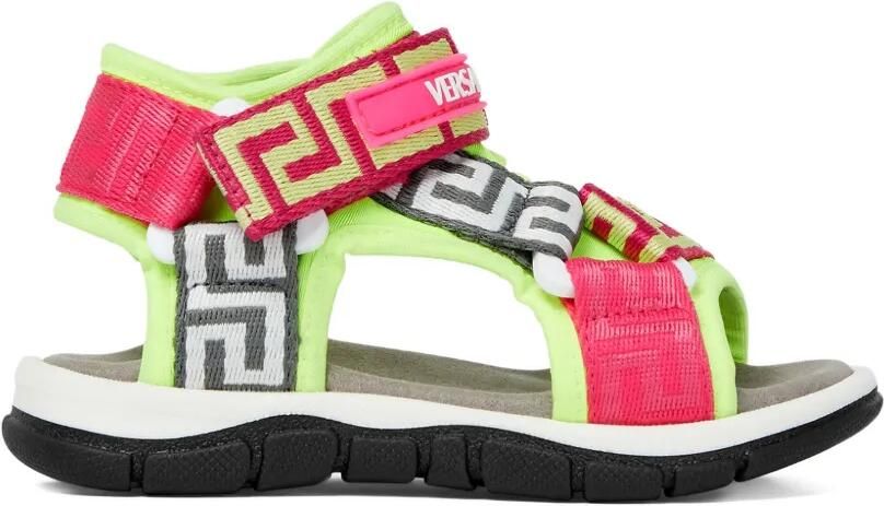 Versace Kids Trigreca nylon sandalen Roze