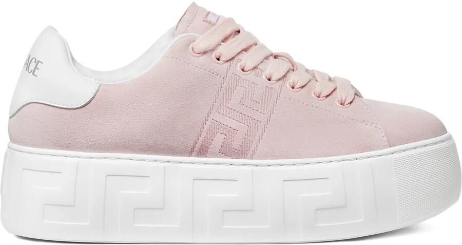 Versace La Greca sneakers met logo Roze