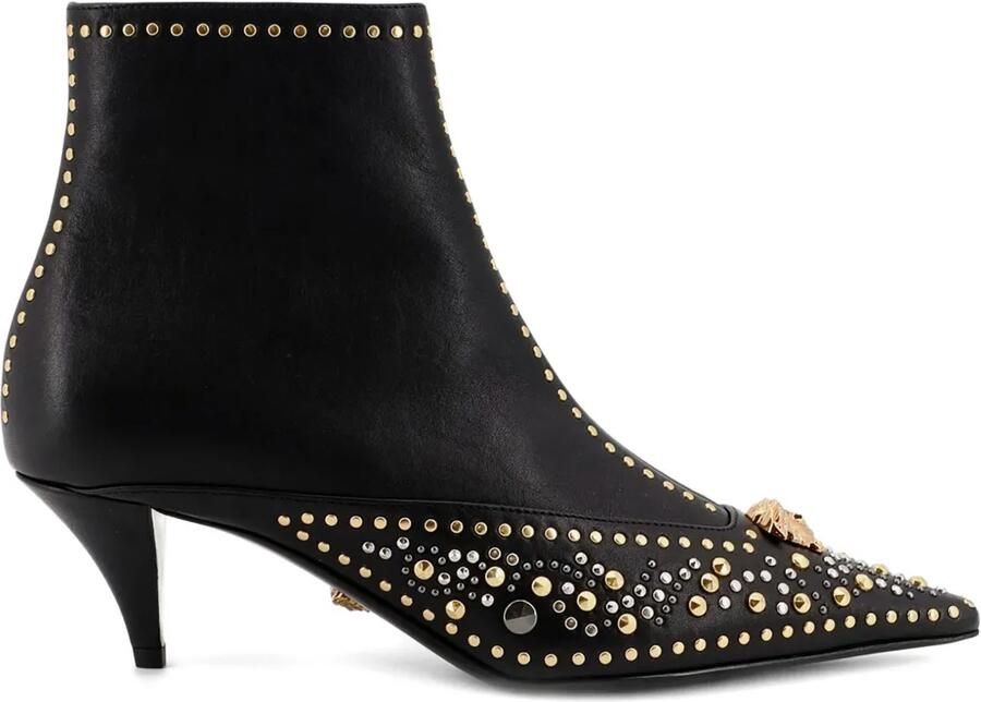 Versace La Medusa enkellaarzen met studs Zwart