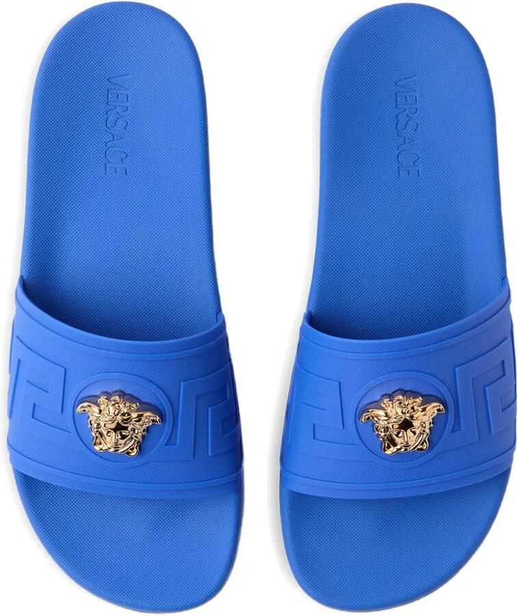 Versace La Medusa rubberen slippers Blauw - Foto 3
