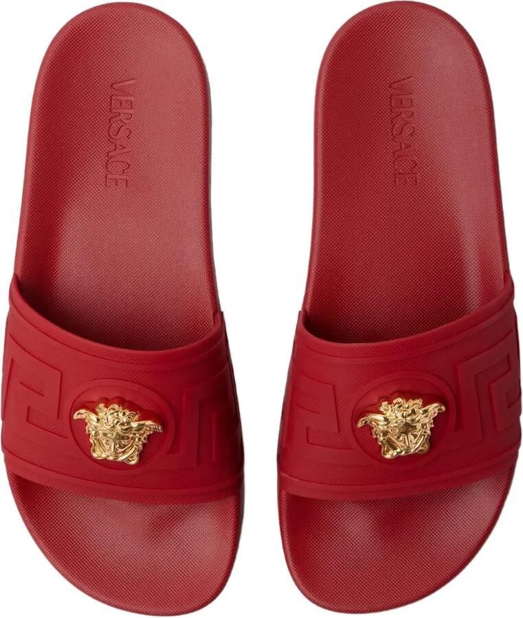 Versace La Medusa rubberen slippers Rood