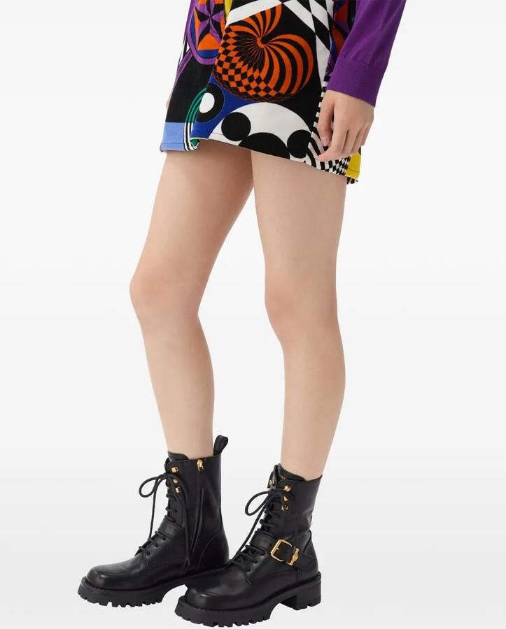 Versace Leren laarzen Zwart