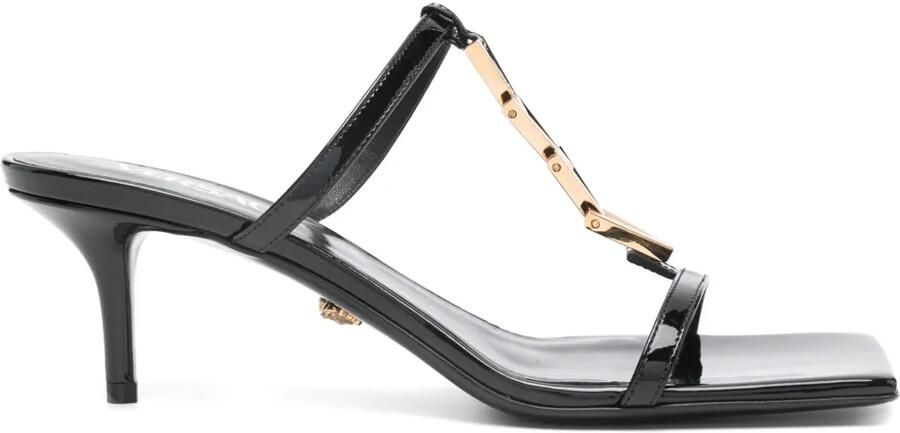 Versace Leren sandalen Zwart