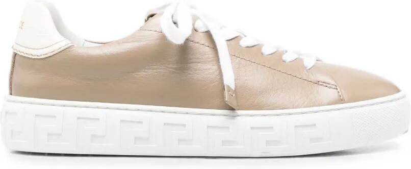 Versace Leren sneakers Beige