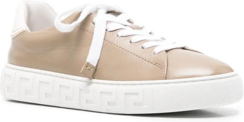 Versace Leren sneakers Beige - Foto 2