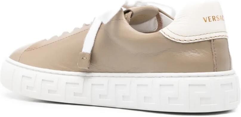 Versace Leren sneakers Beige - Foto 3