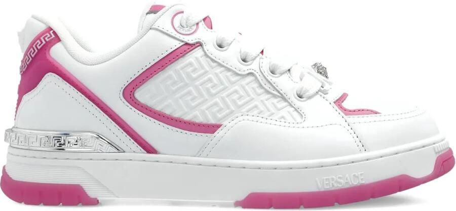 Versace Leren sneakers Wit