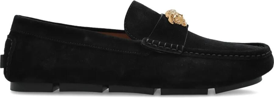 Versace Loafers met Medusa-plakkaat Zwart