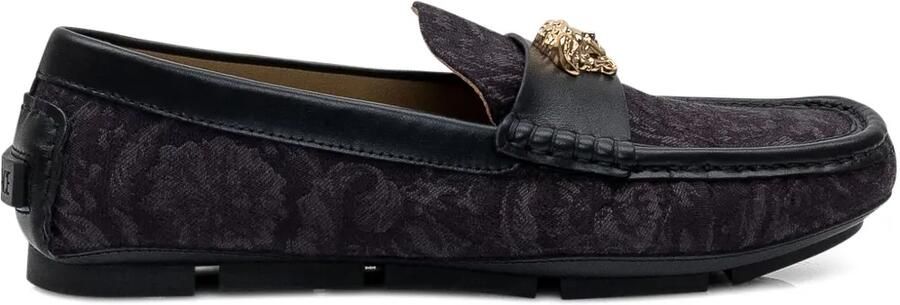 Versace Loafers met patroon Zwart