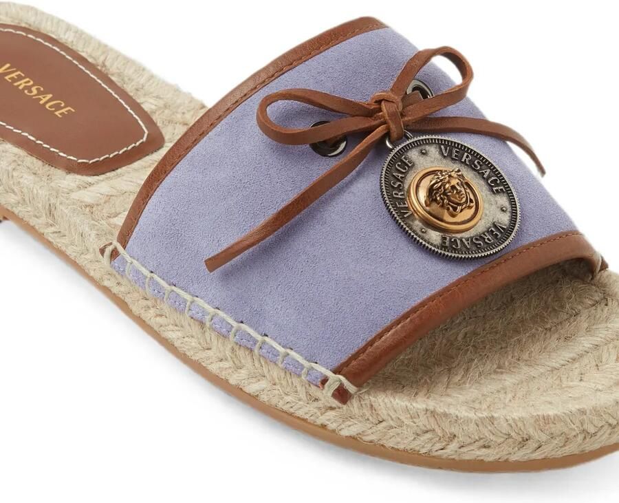Versace Lola espadrilles met strik-detail en Medusa-bedel Paars - Foto 4