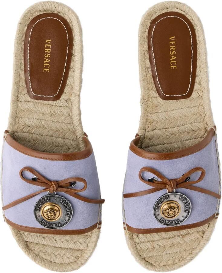 Versace Lola espadrilles met strik-detail en Medusa-bedel Paars - Foto 3