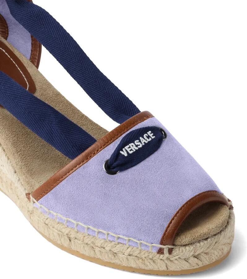 Versace Lola suède sleehakken 65 mm Paars - Foto 4