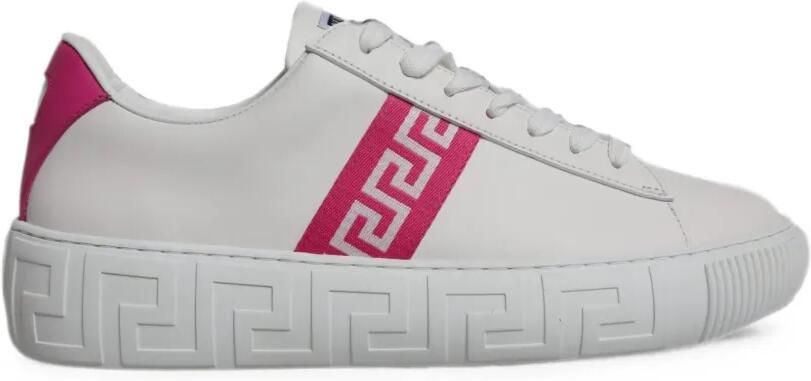 Versace Low-top sneakers met Greca detail Wit