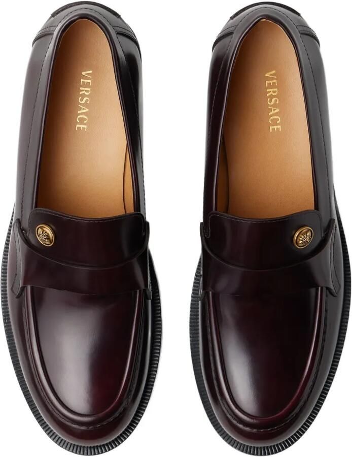 Versace Manu leren loafers Bruin - Foto 3