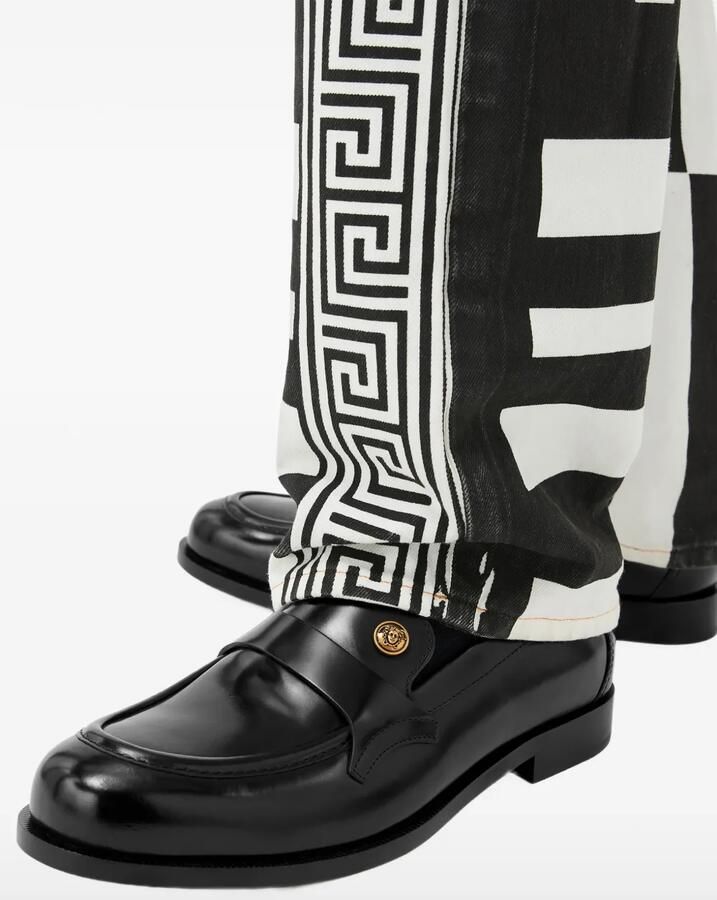 Versace Manu leren loafers Zwart - Foto 2
