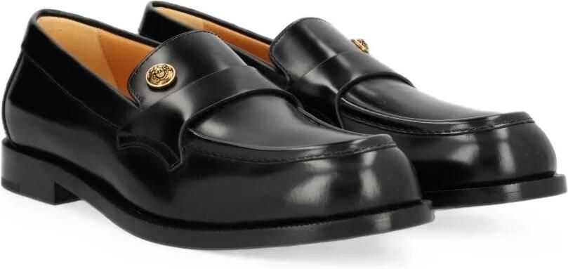 Versace Manu leren loafers Zwart - Foto 4