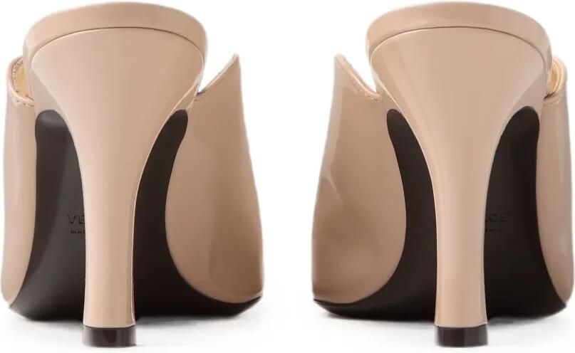 Versace Marisa lakleren muiltjes 90 mm Beige - Foto 3