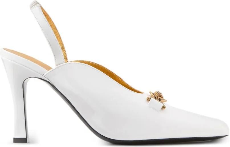 Versace Marisa lakleren slingback pumps 90 mm Wit - Foto 4