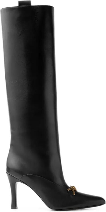 Versace Marisa leren laarzen 90 mm Zwart
