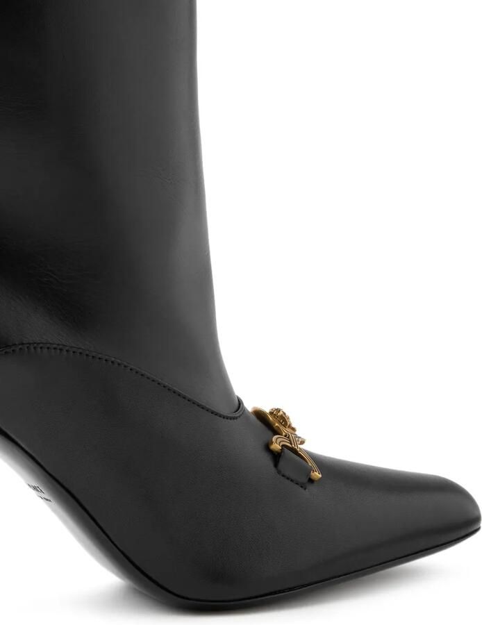 Versace Marisa leren laarzen 90 mm Zwart - Foto 2