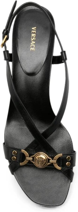 Versace Marisa leren sandalen 50 mm Zwart - Foto 4