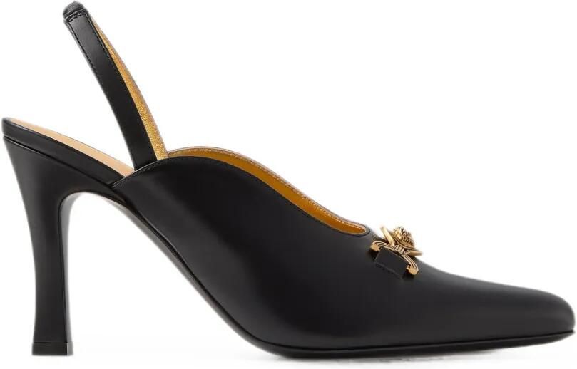 Versace Marisa leren slingback pumps 90 mm Zwart
