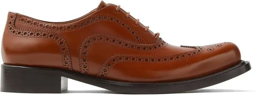 Versace Maverick leren derby schoenen Bruin