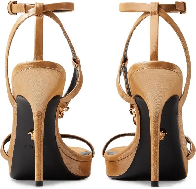 Versace Medusa '95 verfraaide leren sandalen 115 mm Goud - Foto 3