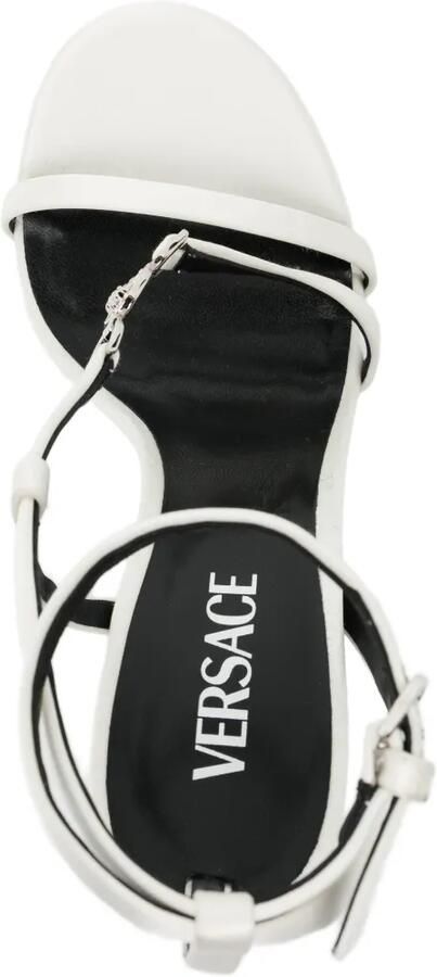 Versace Medusa '95 verfraaide satijnen sandalen Wit - Foto 4