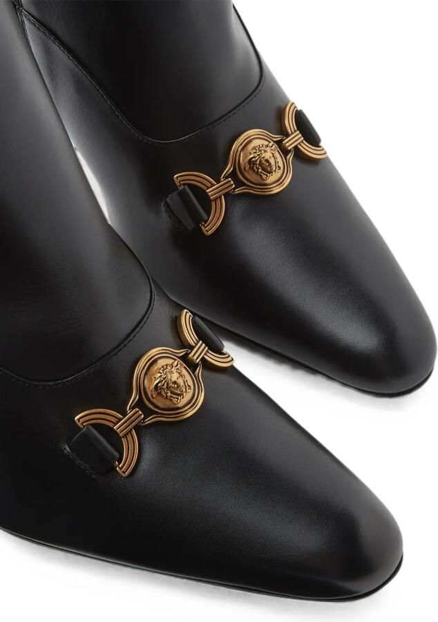 Versace Medusa laarzen met plakkaat Zwart - Foto 4