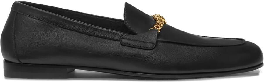 Versace Medusa leren loafers Zwart
