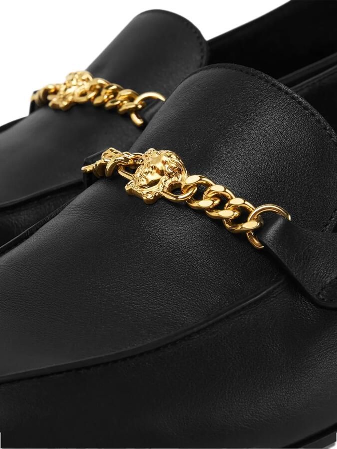 Versace Medusa leren loafers Zwart - Foto 4