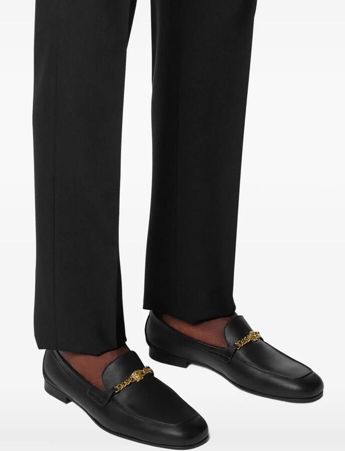 Versace Medusa leren loafers Zwart - Foto 3