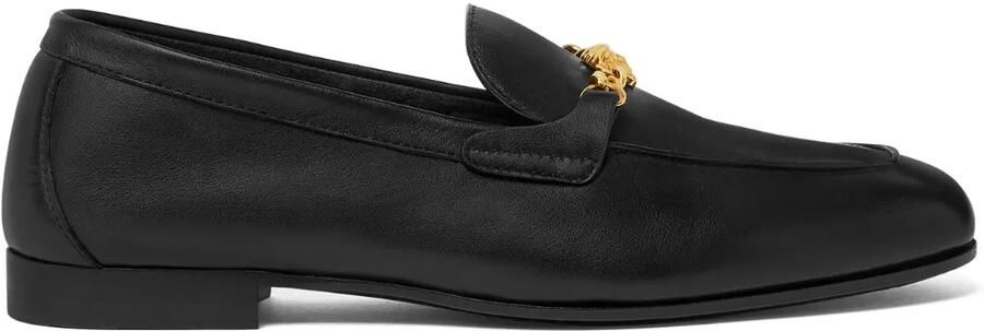 Versace Medusa leren loafers Zwart